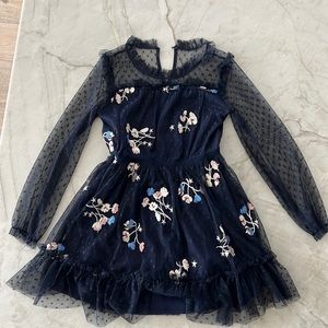 Girls BCBG embroidered dress